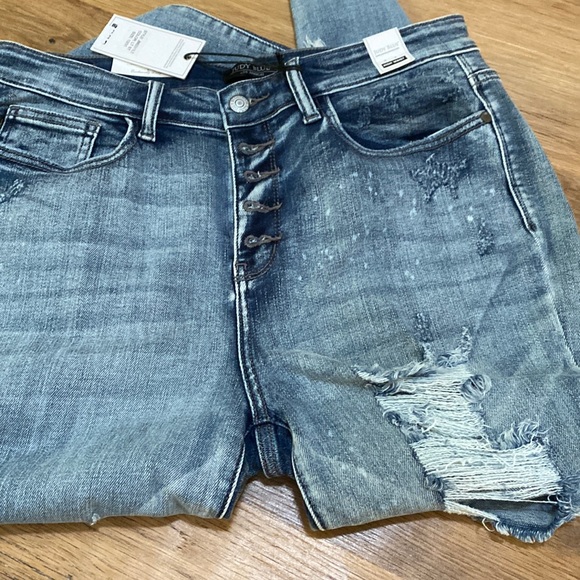 NWT Judy Blue Bleach Splashed Distressed Skinny Jeans - Picture 2 of 3